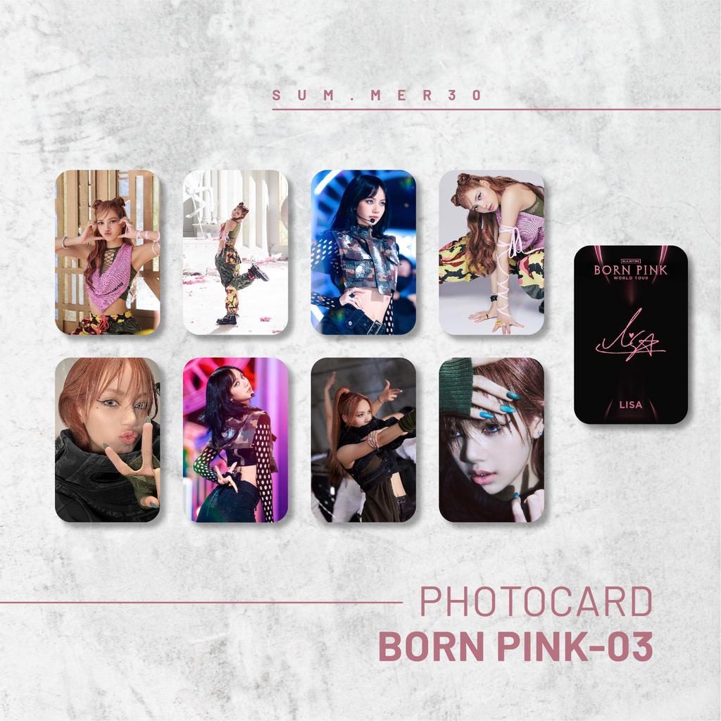 Sum.mer30 -  Set 8 card bo góc Blackpink BornPink Pink Venom mới nhất