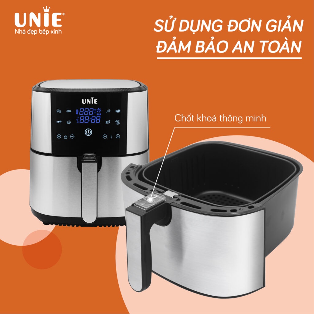 Nồi chiên không dầu UNIE UE800 (8 Lít) công suất 1800W - Hàng chính hãng