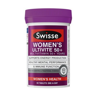 Image result for Vitamins tổng hợp Swisse cho nữ giới trên 50 tuổi Swisse Women’s Ultivite 50+