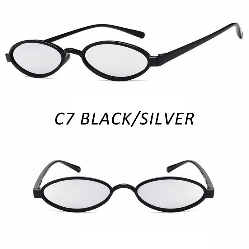 Vintage Small Sunglasses Women/Men Oval Water Drop Shape Sun Glasses