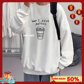 Áo sweater coffee nam nữ, Áo hoodie form rộng unisex  Ngọc Anh 12