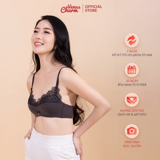 Áo lót ren không gọng quả ngang sexy Venus Charm V202 thiết kế mút mỏng nhẹ cho ngực vừa và lớn