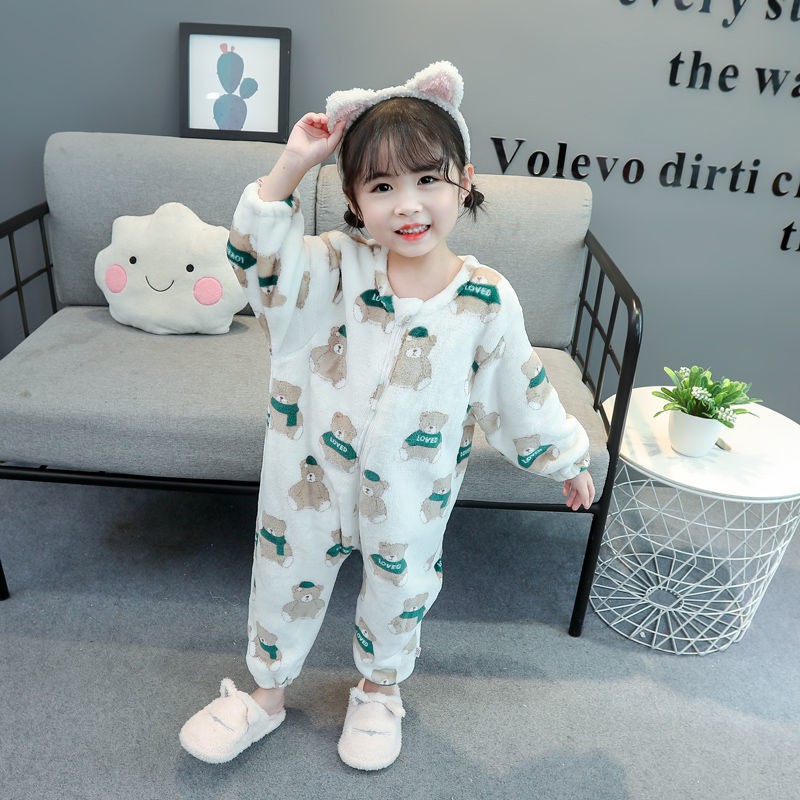 Túi Ngủ Vải Flannel Lông Cừu San Hô Không Đường May Thời Trang Mùa Xuân Cho Bé