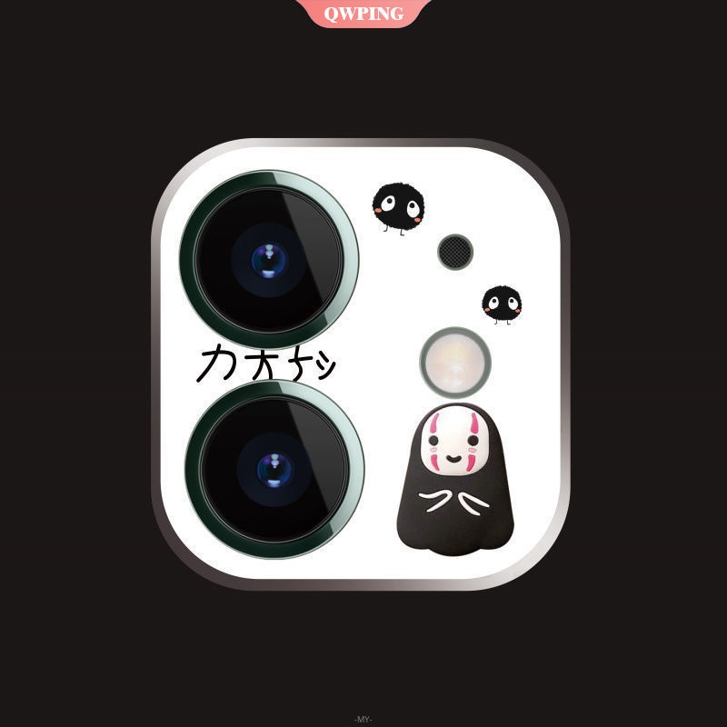 Miếng dán trang trí bảo vệ camera sau 360 độ chống trầy xước in hoạt hình cho iphone 12