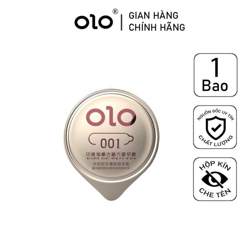 Bao cao su olo 001 kéo dài thời gian , bcs siêu mỏng  OLO 1 BCS