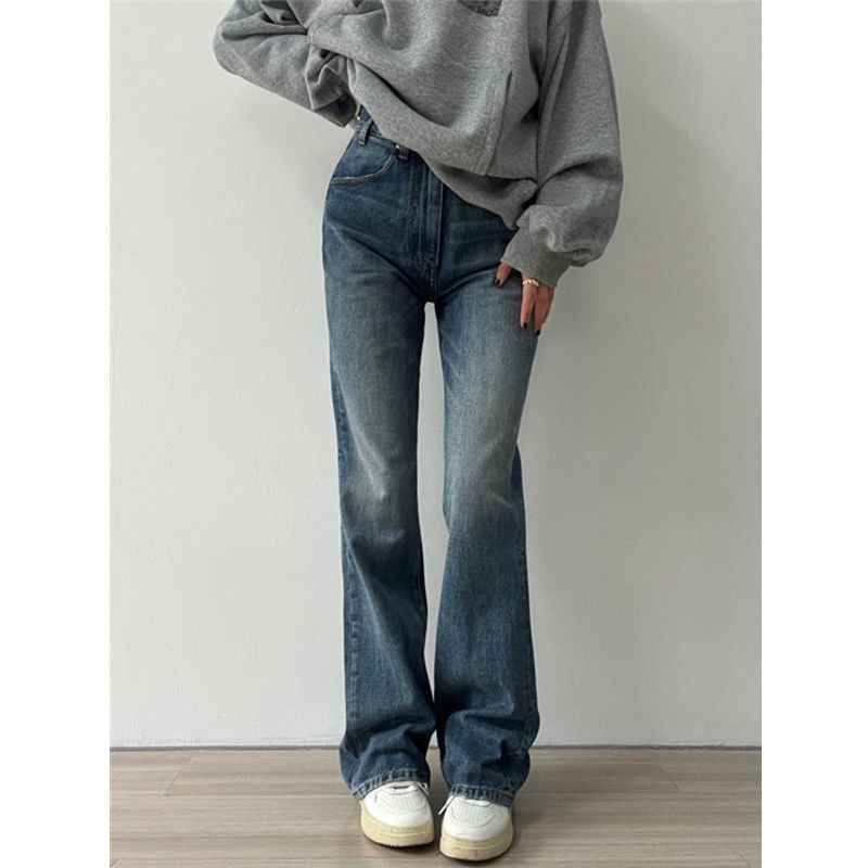 ✹◕❈Quần Denim Ống Loe Lưng Cao Size Lớn Mẫu Mới 2022 Thời Trang Mùa Xuân Cho Nữ