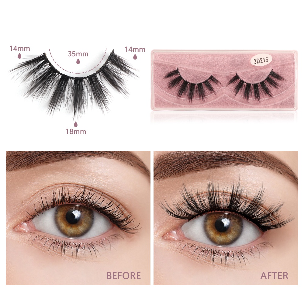 Cặp lông mi giả MAGEFY dài dày cong tự nhiên trang điểm hàng ngày/ hẹn hò