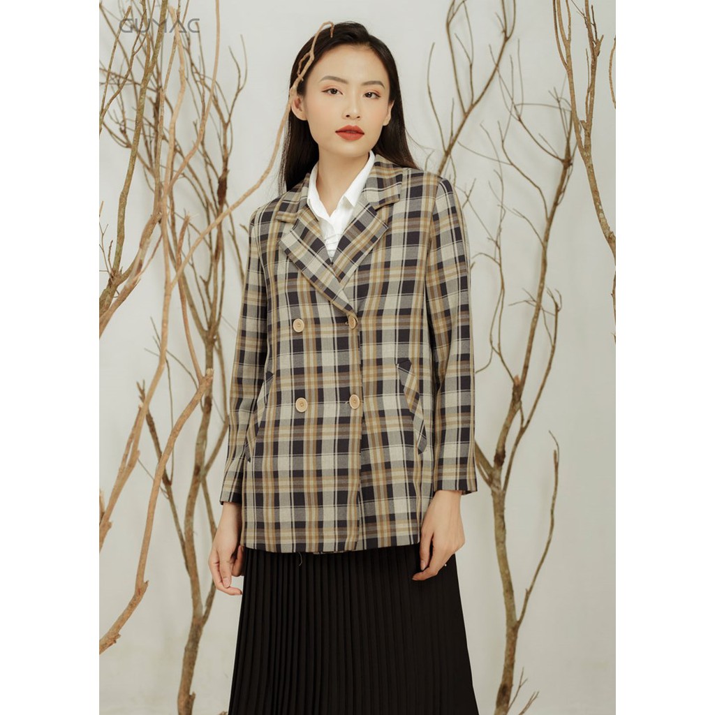 Áo vest caro 4 nút A12911 GUMAC | BigBuy360 - bigbuy360.vn