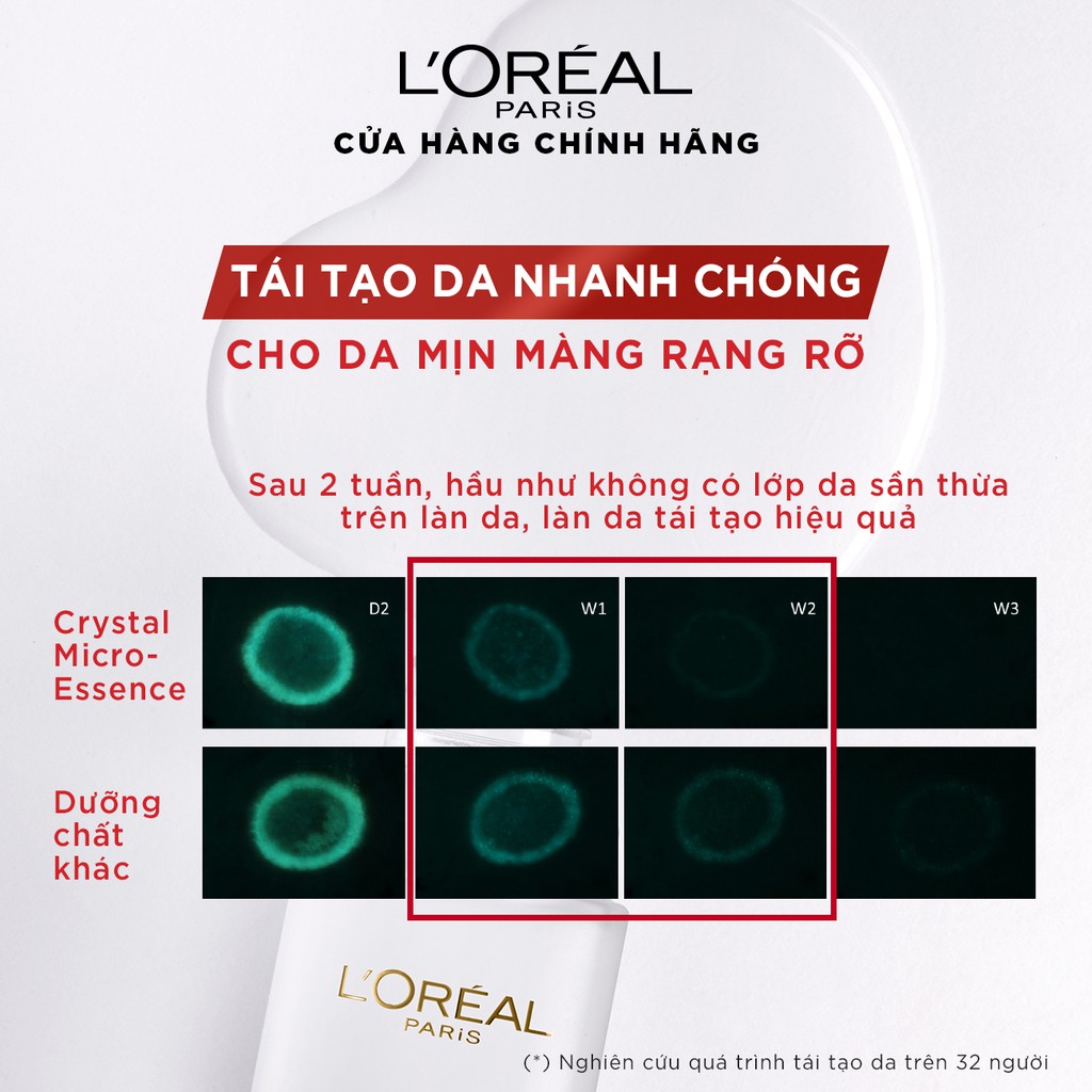 Dưỡng Chất Căng Mướt Da L'Oréal Paris Revitalift Crystal Micro Essence (dưỡng da) 130ml