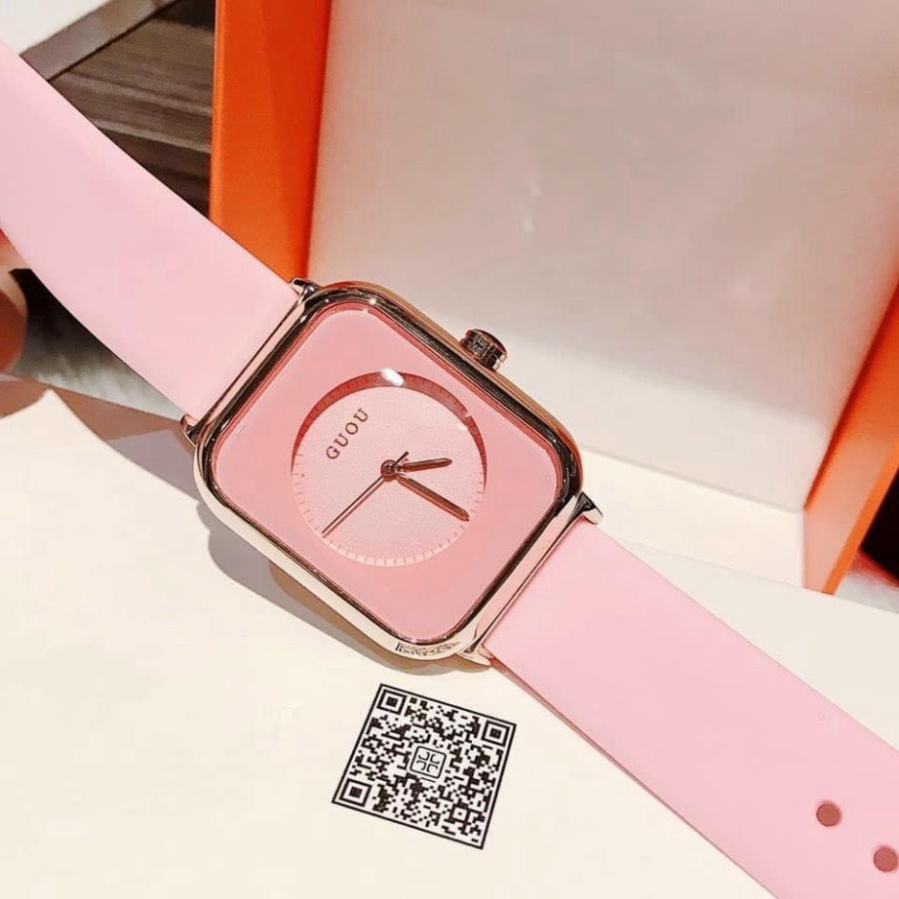 Đồng hồ nữ guou quai silicol mặt chữ nhật, dây aple [ BH 12 THÁNG ] | BigBuy360 - bigbuy360.vn