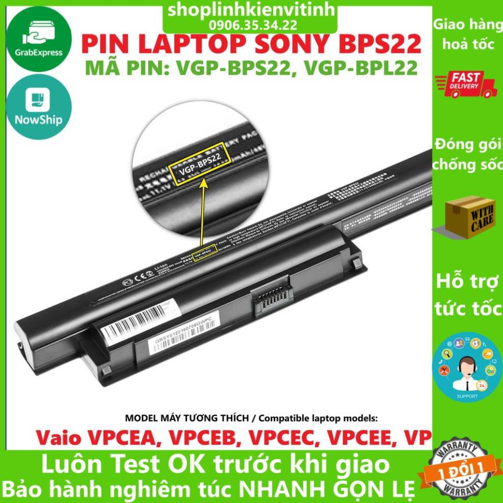 (BATTERY) PIN LAPTOP SONY BPS22 - 6 CELL - Vaio VPCEA, VPCEB, VPCEC, VPCEE, VPCEF