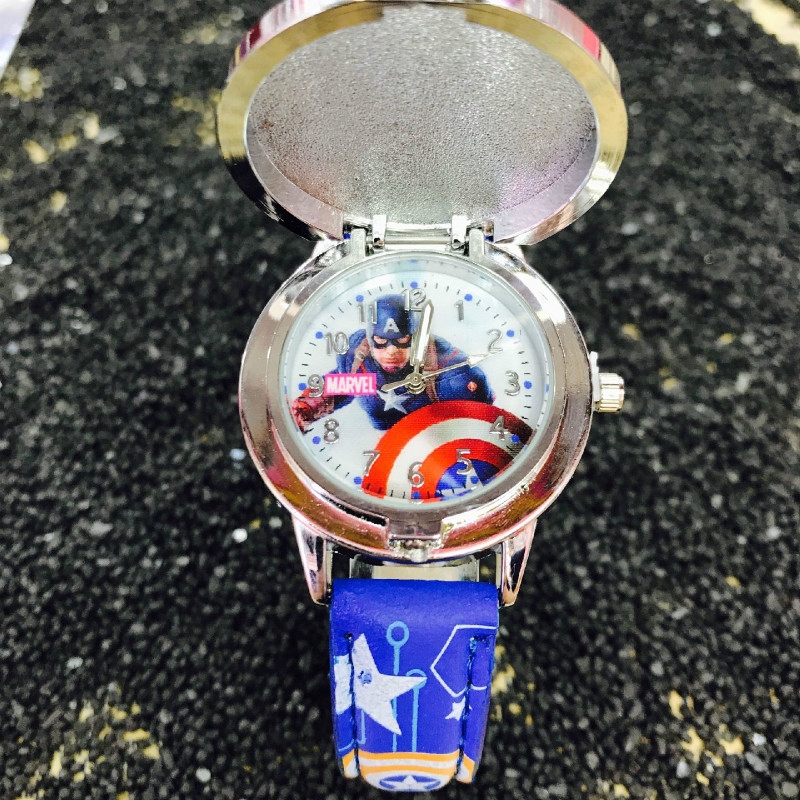 Avengers Captain America Jam Tangan Leather  Wrist Watch Watches Hàn Quốc Thạch Anh Unisex Kids Cao CẤp Thời Trang Trẻ Em | BigBuy360 - bigbuy360.vn