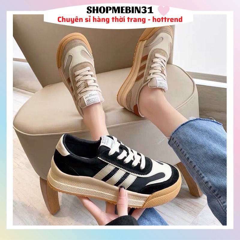 Giày Sneaker Pha Màu Giày Thể Thao Super 3 Vạch Sọc