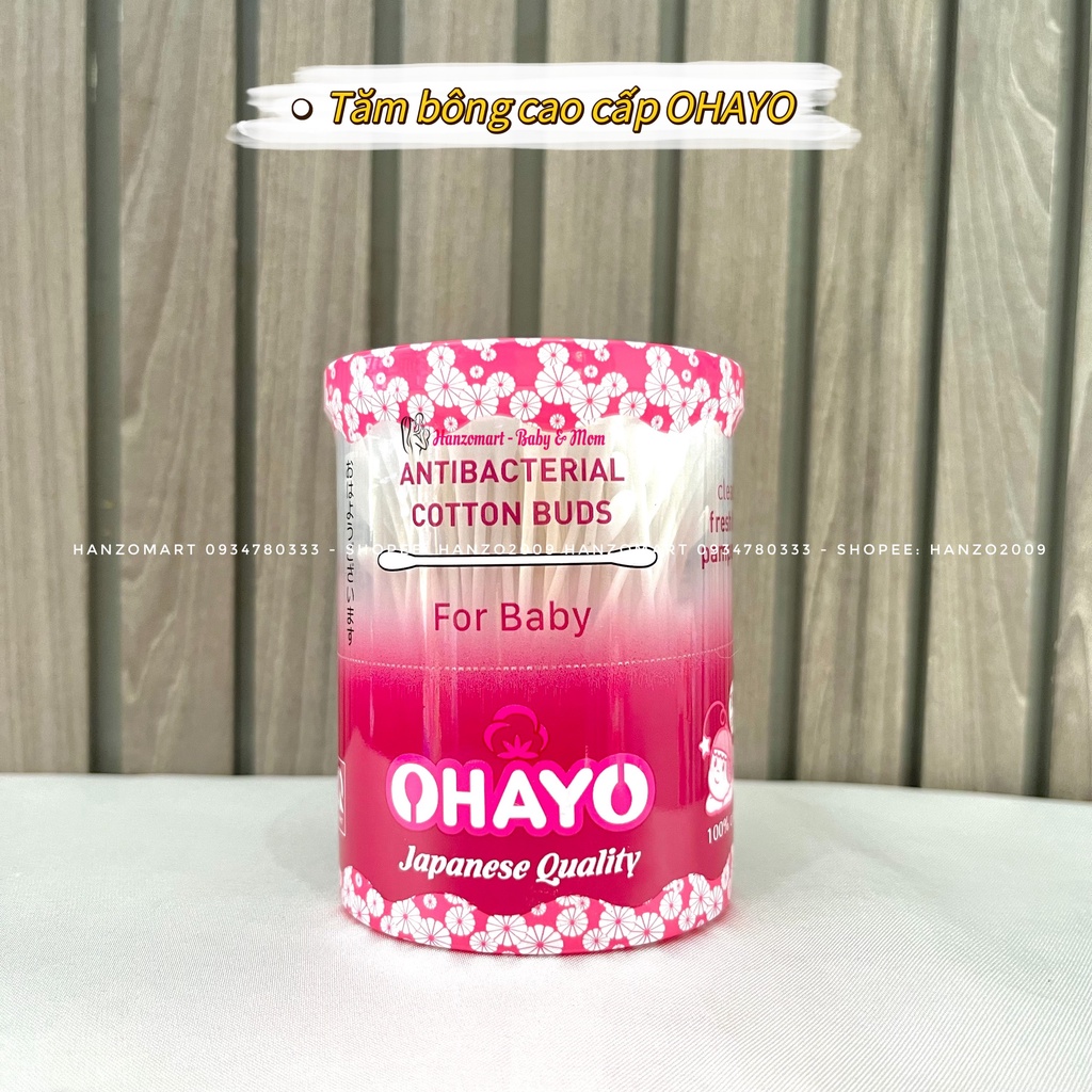 Tăm bông OHAYO kháng khuẩn 180 que trẻ em sơ sinh