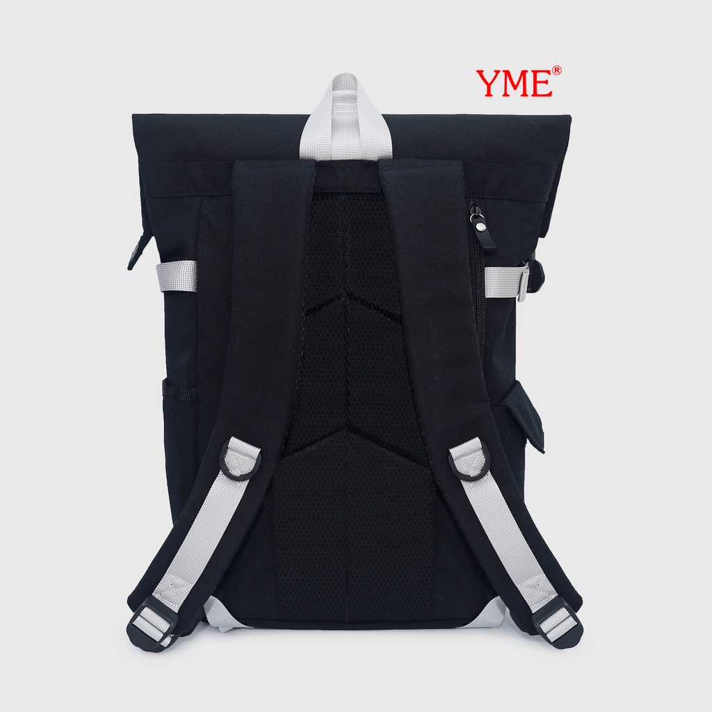 YBL09 Balo Nam Nữ YME đi học đi làm đeo êm nhẹ chất vải polyester canvas chống thấm