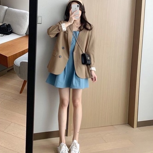 Áo Khoác Blazer Size XXS XS Form Nhỏ Màu Trơn Phong Cách Hàn Quốc Thời Trang Cho Nữ