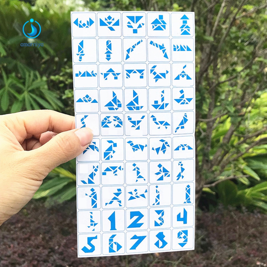 Bộ Đồ Chơi Ghép Hình Tangram Bằng Nhựa Có Nam Châm Cho Trẻ Em Và Người Lớn