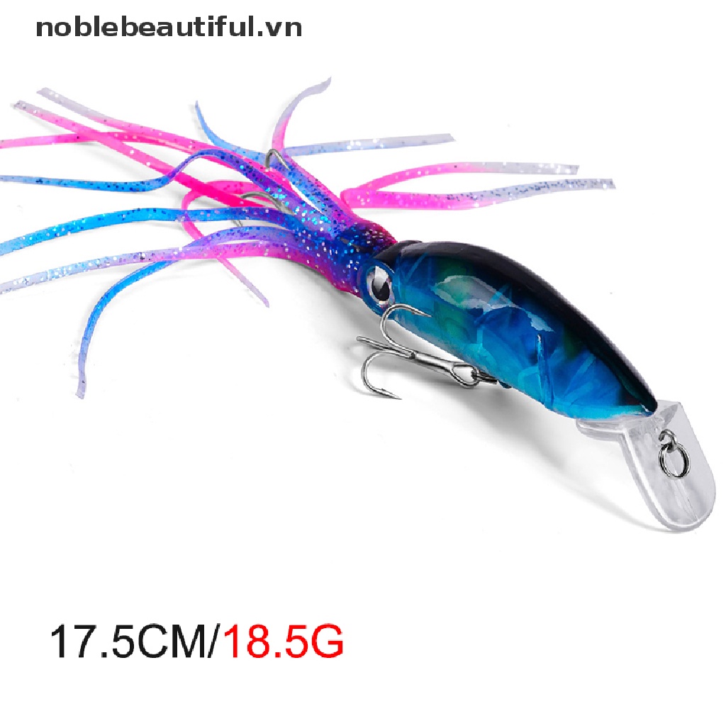 Mồi Câu Cá Giả Hình Mực Bằng Nhựa 10cm