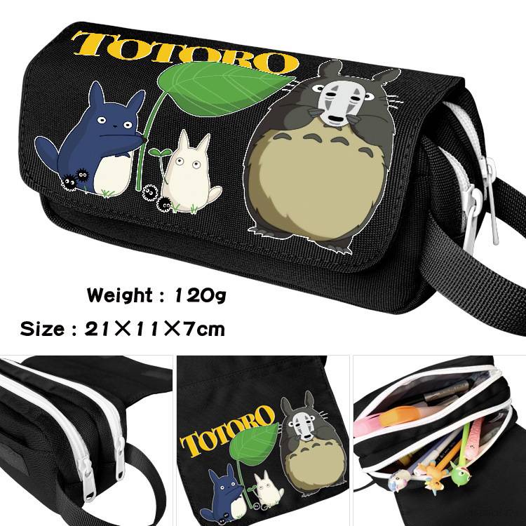 Ag Hayao Miyazaki Totoro Hộp Đựng Bút Bằng Vải canvas Hai Lớp Chống Thấm Nước Sức Chứa Lớn Cho Học Sinh