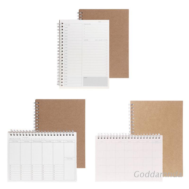 GODD  Planner Book Monthly Weekly Daily Agenda Schedule Blank Diary DIY Study Notebook