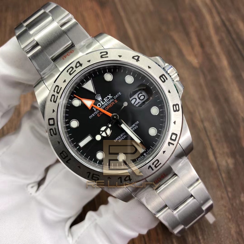 Explorer II Xếp Nếp Đen 226570 Đồng Hồ Đeo Tay Sang Trọng Dành Cho Nam