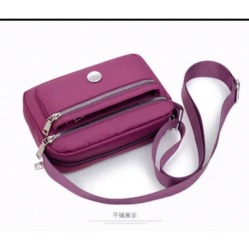 Túi Xách Nữ Vải Dù Mềm Đeo Chéo Thời Trang Trẻ Trung Nhiều Ngăn Đa Năng -A&ESHOP 88887