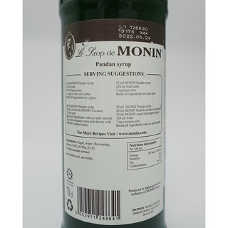 Siro Monin Lá dứa