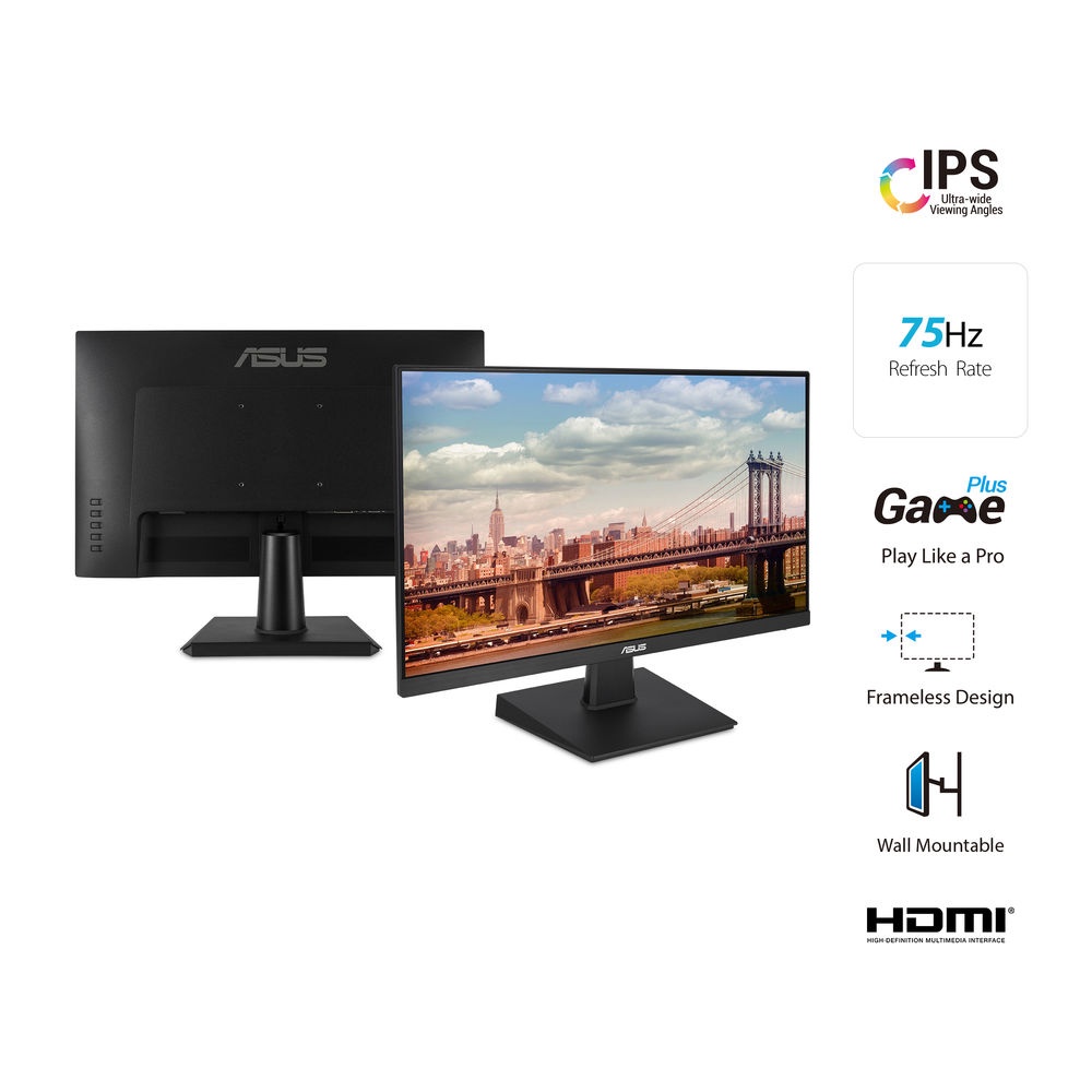 Màn Hình ASUS VA24EHE 24 IPS Full HD (1920x1080) 5ms 75Hz Viền Mỏng Bảo Vệ Mắt - Hàng Chính Hãng