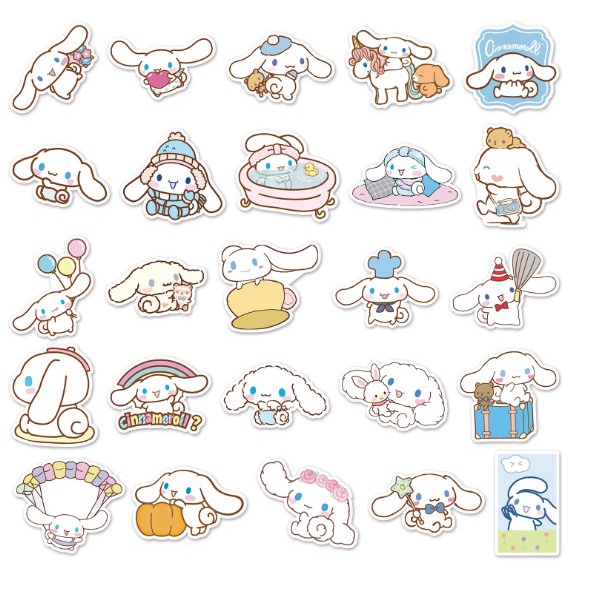 [50 Hình] Sticker hình thỏ tai lớn dán trang trí laptop, mũ nón bảo hiểm, vali, xe tay ga, ván trượt - DB.129