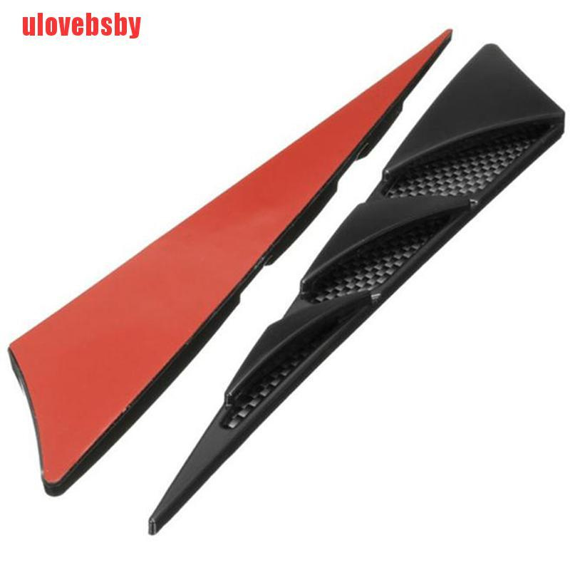 [ulovebsby]Pair ABS Universal Car Simulation Hood Vent Decor Sporty Side Air Flow Sticker