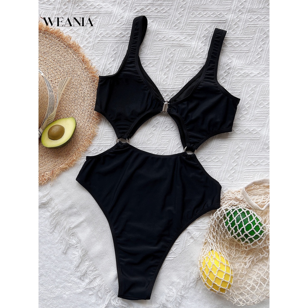 Đồ Bơi Một Mảnh Có Vòng Kim Loại Gợi Cảm Cho Nữ