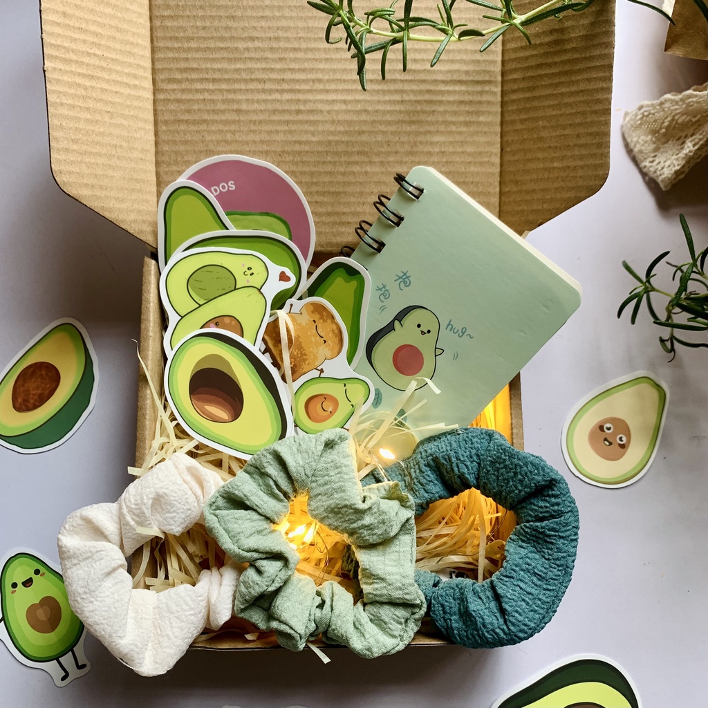 Combo hộp quà  Set Quà Tặng Avocado, Phong cách Vintage Dành Cho Bạn Nữ Hiện Đại [Nhận Thiết Kế Theo Yêu Cầu KH]