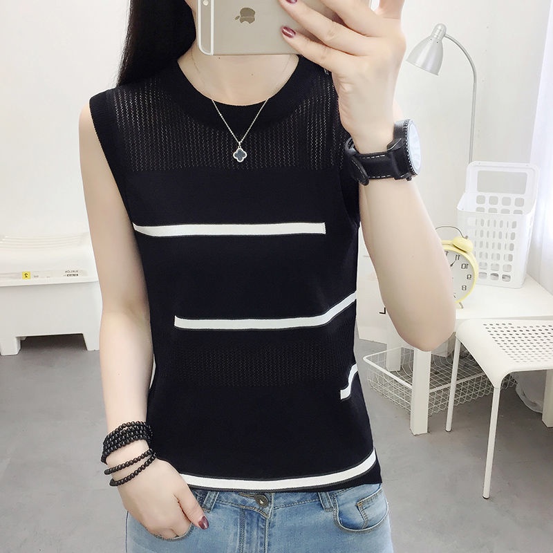 Áo Nữ Không Tay Chất Liệu Lụa Mát Thiết Kế Mới Thời Trang