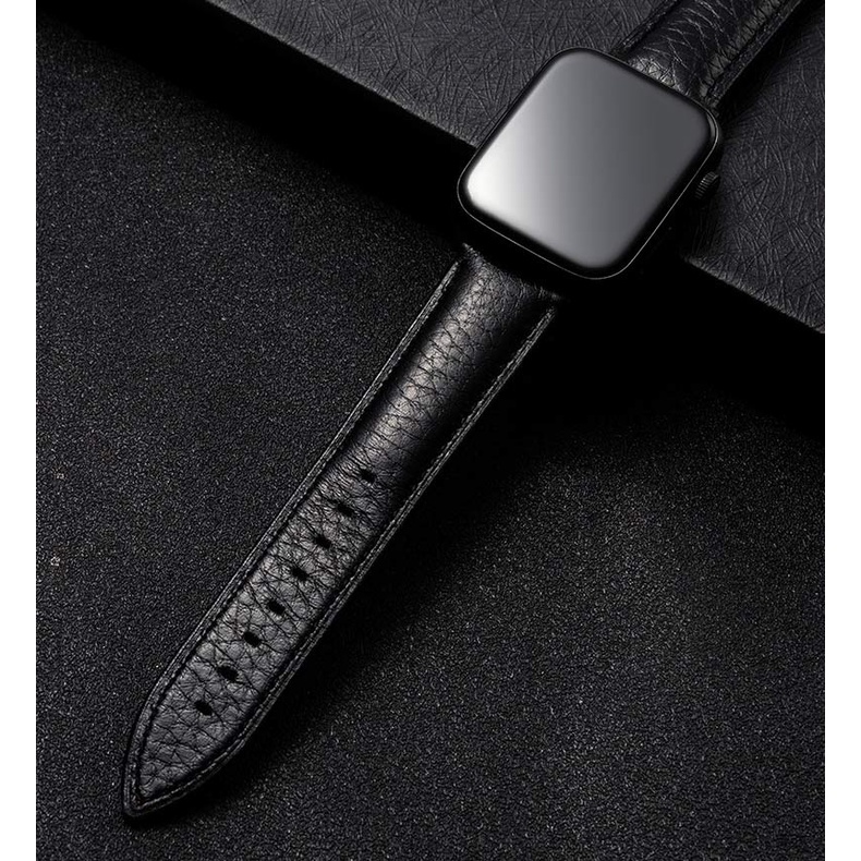Dây Đeo Bằng Da Bò Thật Cho Đồng Hồ Thông Minh Apple Watch 7 6 SE 5 4 3 2 42MM 38MM 44MM 40MM 7 41mm 45mm