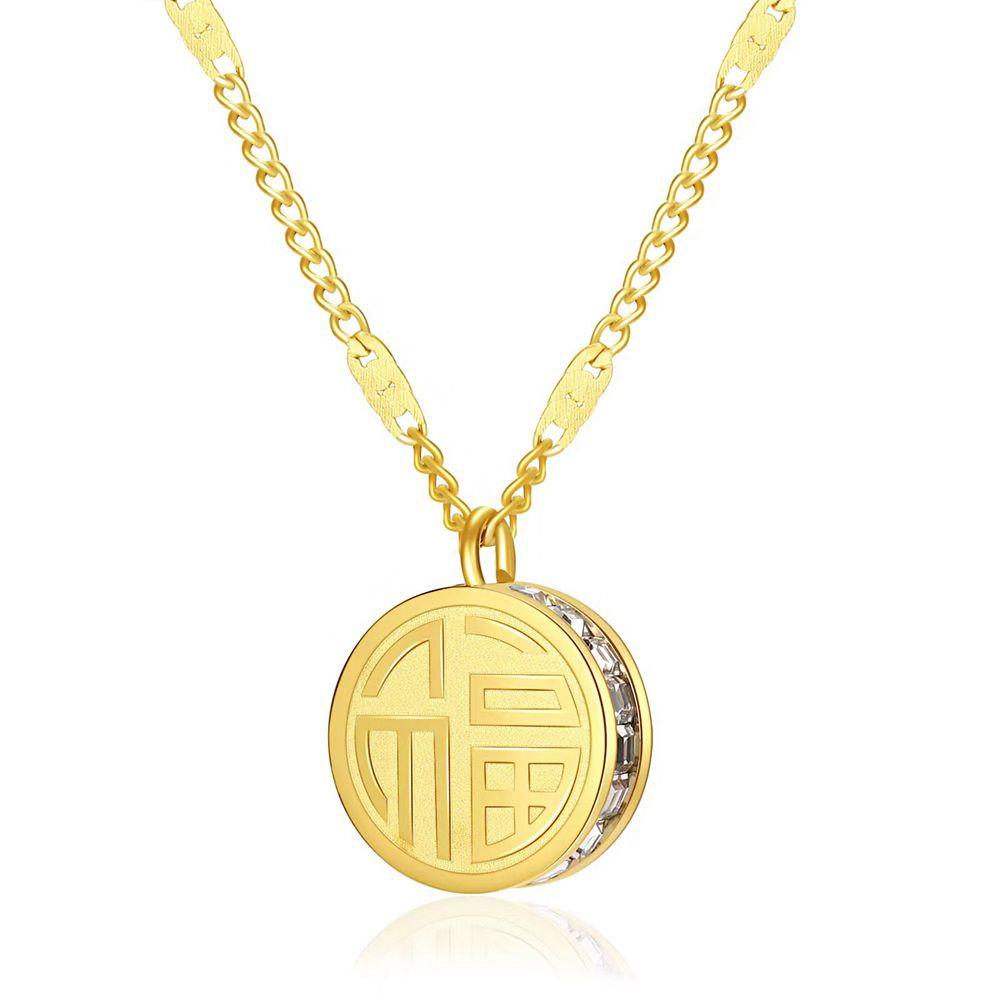 BACK2LIFE Vòng cổ Mạ Vàng Phong Cách Trung Hoa Sang Trọng Cho Nữ