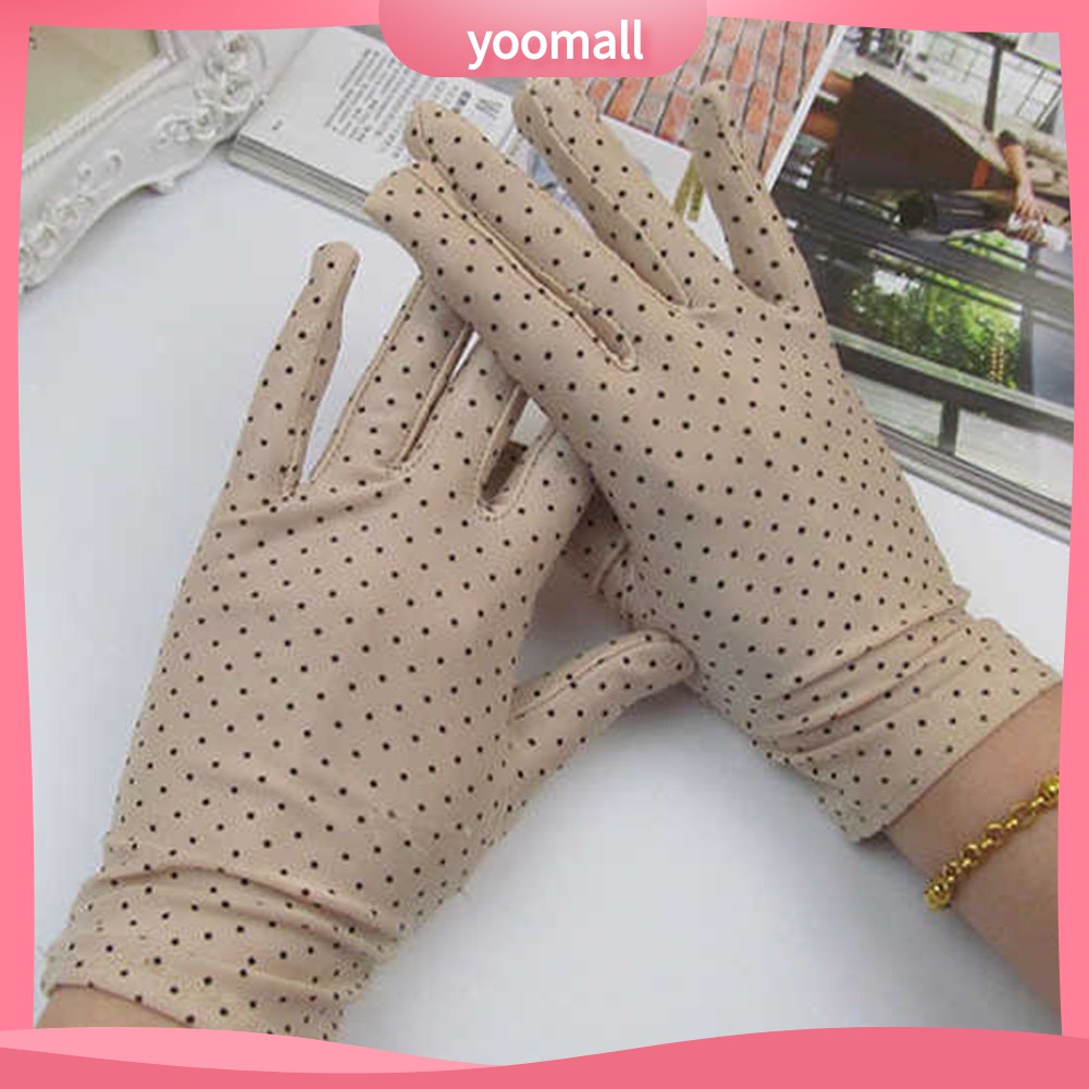 Yomall♡ Găng Tay Chống Nắng Hoạ Tiết Chấm Bi Thời Trang Mùa Hè Cho Phái Nữ