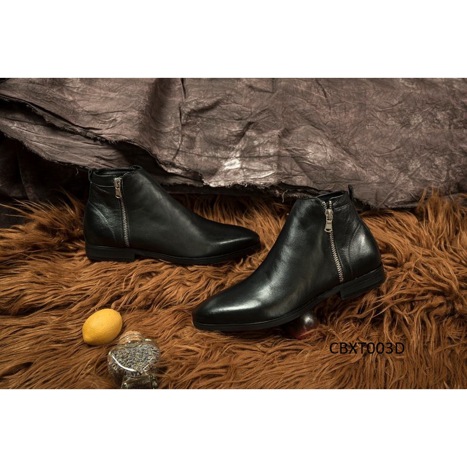 Giày Chelsea Boot Nam hàng cao cấp khóa kéo mã CBXT003D