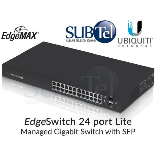 Cân bằng tài -Ubiquiti EdgeSwitch 24-Port Lite Gigabit Switch 25W (ES-24-LITE)