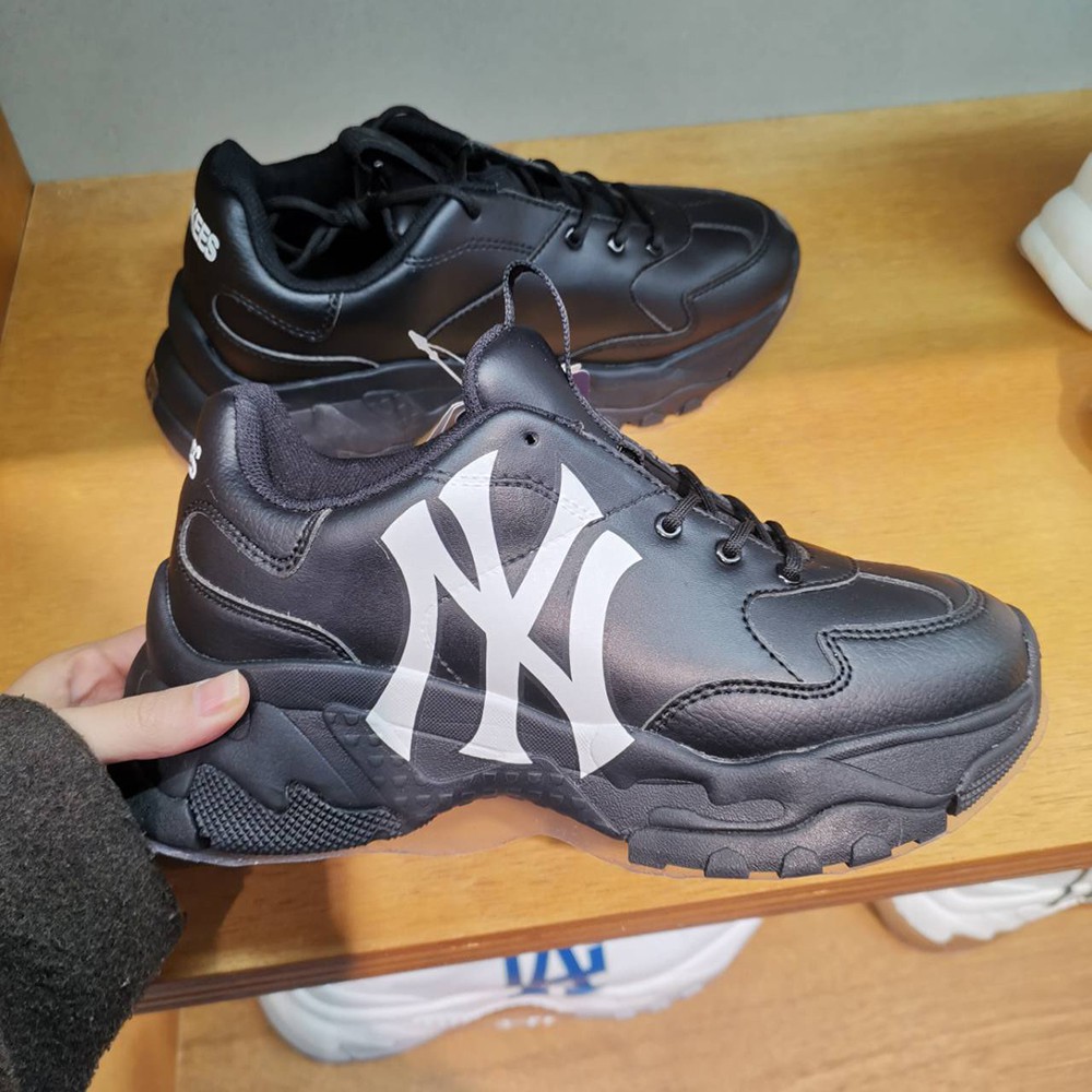Giày MLB New York Black 1:1 Nam Nữ - Sneaker Thể Thao Đế Cao Màu Đen [FREE SHIP + HỘP GIÀY + TÚI XÁCH + HỘP BẢO VỆ]