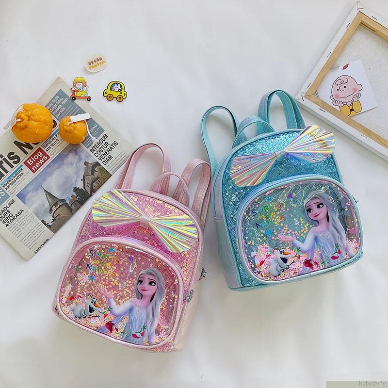 Trẻ em nhỏ đi học xinh xắn nơ cô gái Sequins nhỏ ba lô thời trang công chúa