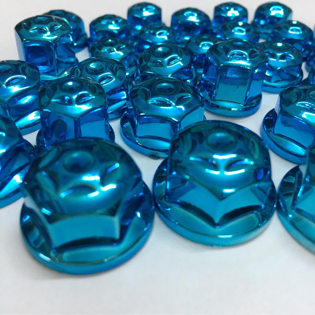 Bộ chụp ốc  gắn xe máy , xe điện , xe đạp  các loại - màu xanh ngọc