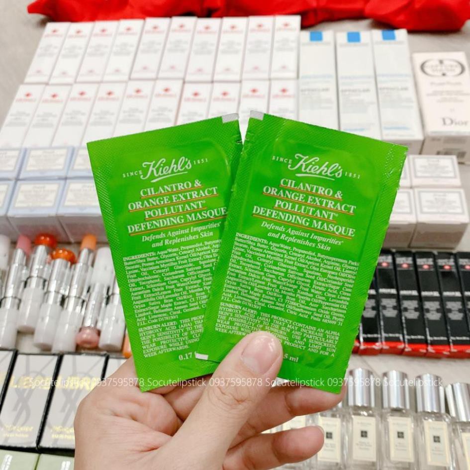 Sample Mặt Nạ Ngủ Thải Độc Kiehl's Cilantro & Orange Extract Pollutant Purifying Masque 5ml