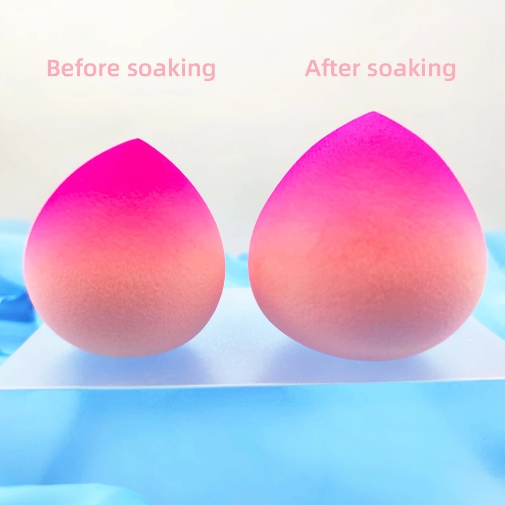 [Hàng mới về] Mút trang điểm hình giọt nước mềm mại họa tiết vân đá màu gradient đa năng