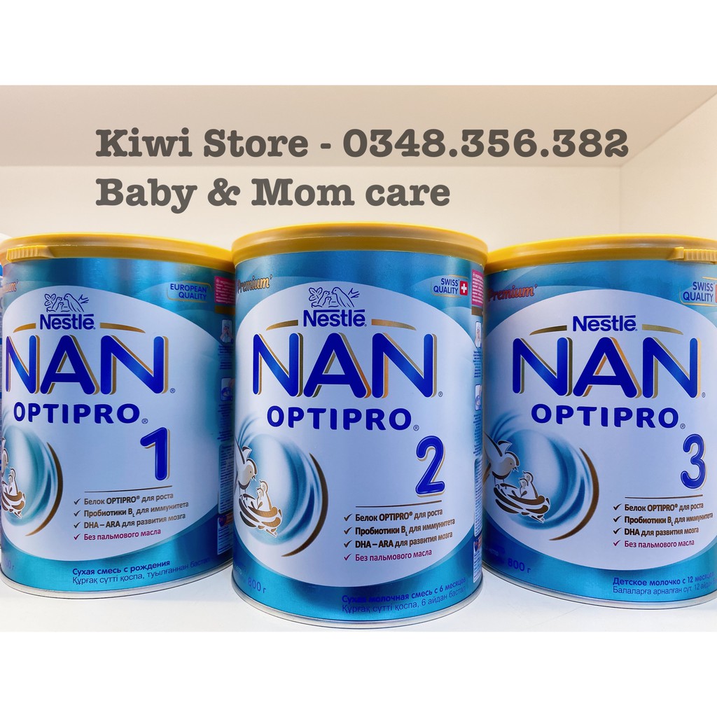 Sữa NAN Optipro Nga cho bé lon 800gr đủ số (Date 5/2022)