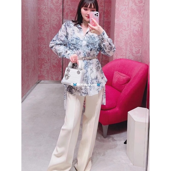 Áo sơ mi nữ dài tay form rộng cao cấp thương hiệu Dior CD mẫu mới cho mùa hè 2022