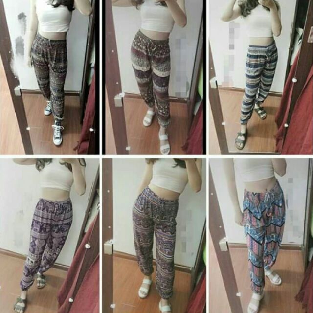 Combo 3 quần lanh thổ cẩm bo gấu