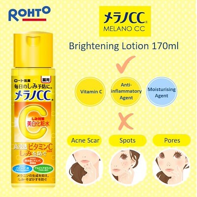 Nước hoa hồng Toner Cc Melano trắng da, mờ thâm, nám Nhật Bản 170ml