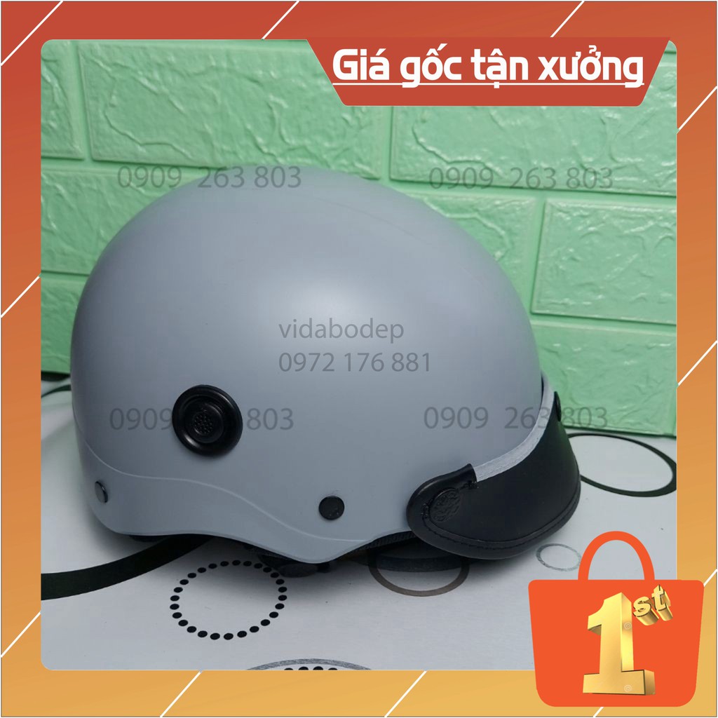 nón bảo hiểm nữa đầu trơn nhiều màu đẹp