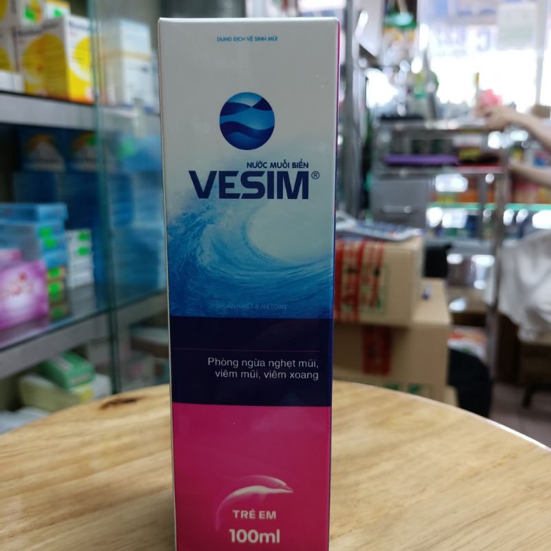 Nước muối biển VESIM vệ sinh mũi cho người lớn và trẻ em 100 ml