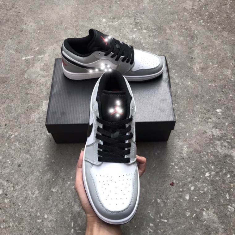 Giày Air Jordan 1 Low Smoke Grey, Giày thể thao JD1 Xám thấp thêu chỉ đỏ nam nữ. Store HN | BigBuy360 - bigbuy360.vn